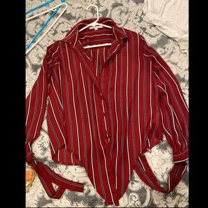 Long sleeve striped blouse